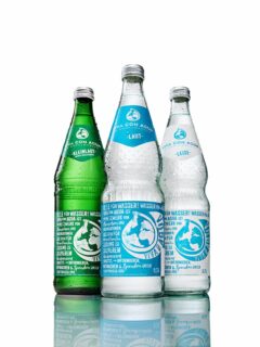 VcA Mineralwasser Flaschen Glas Trio